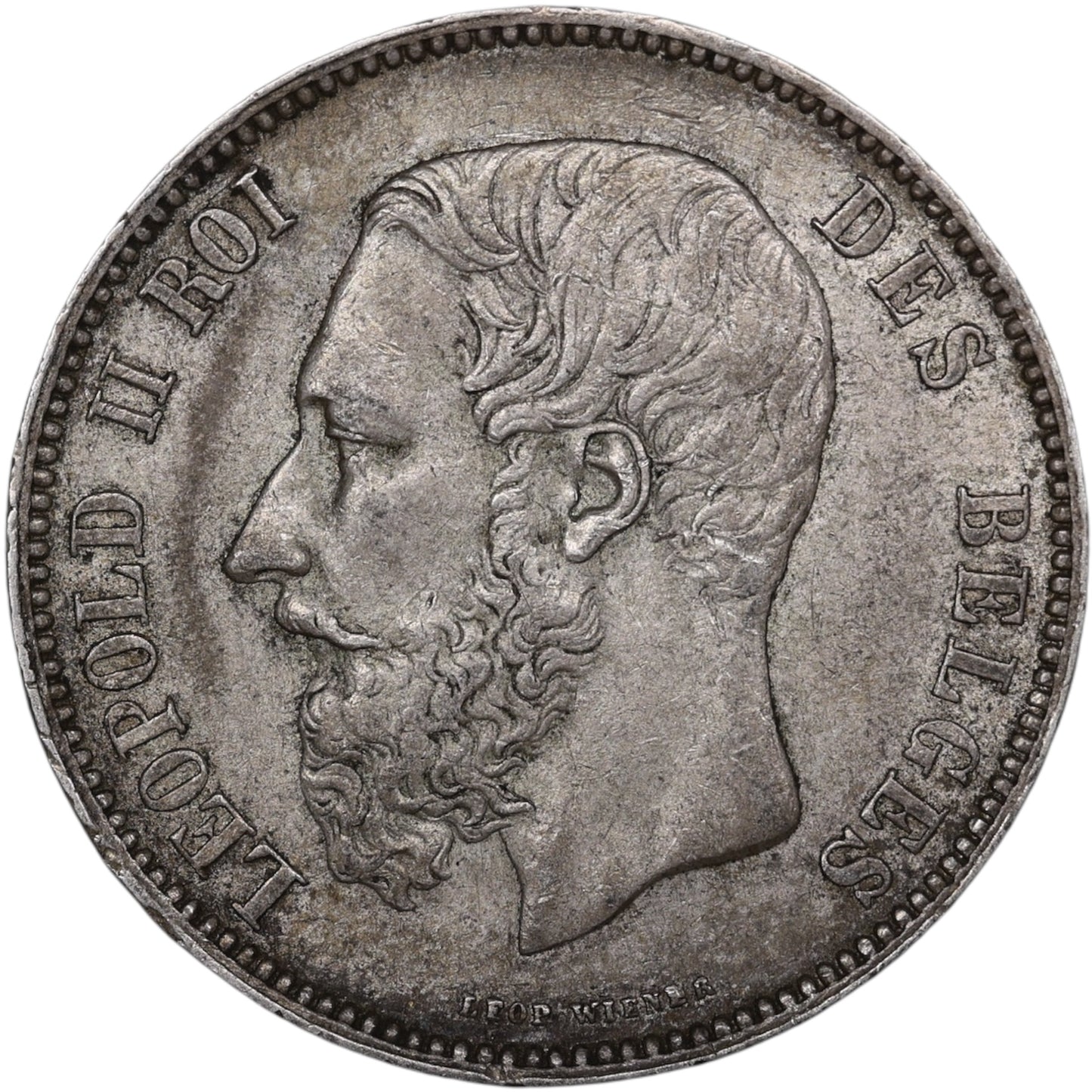 Belgique Léopold II (1865-1909) 5 Francs Argent 1873 25.00 gr