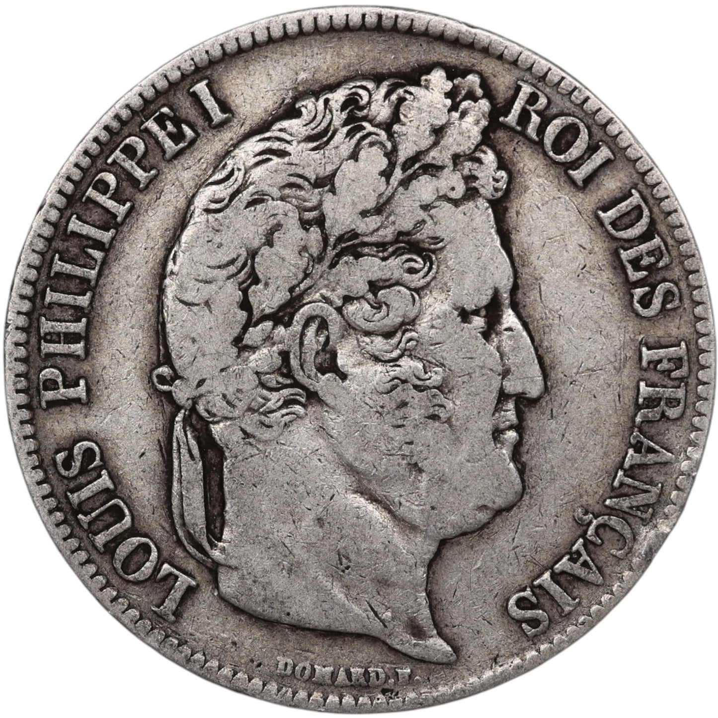 Louis-Philippe Ier (1830-1848) 5 Francs Argent 1839 D Lyon Domard 2ème type 24.78 gr