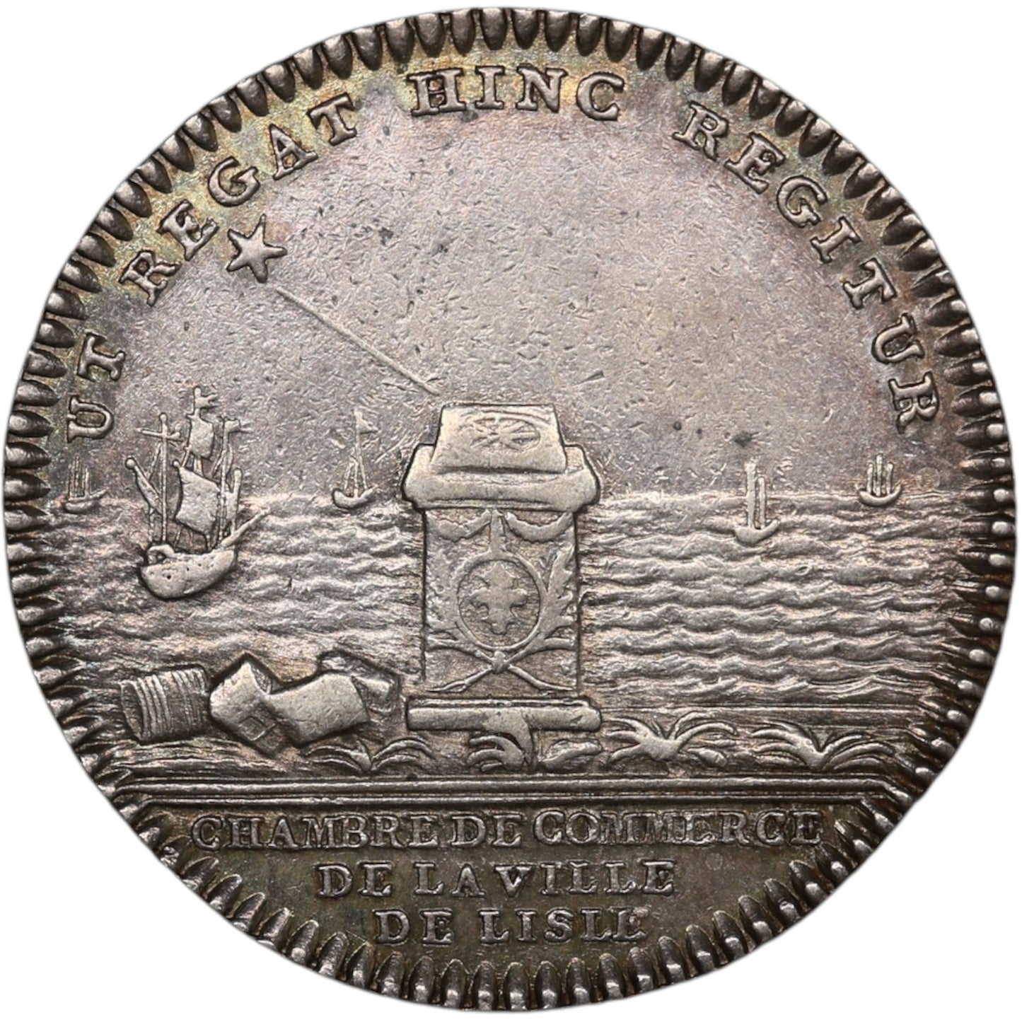 Jeton Chambre de commerce de Lille Louis XVI Argent 9.40 gr 32 mm