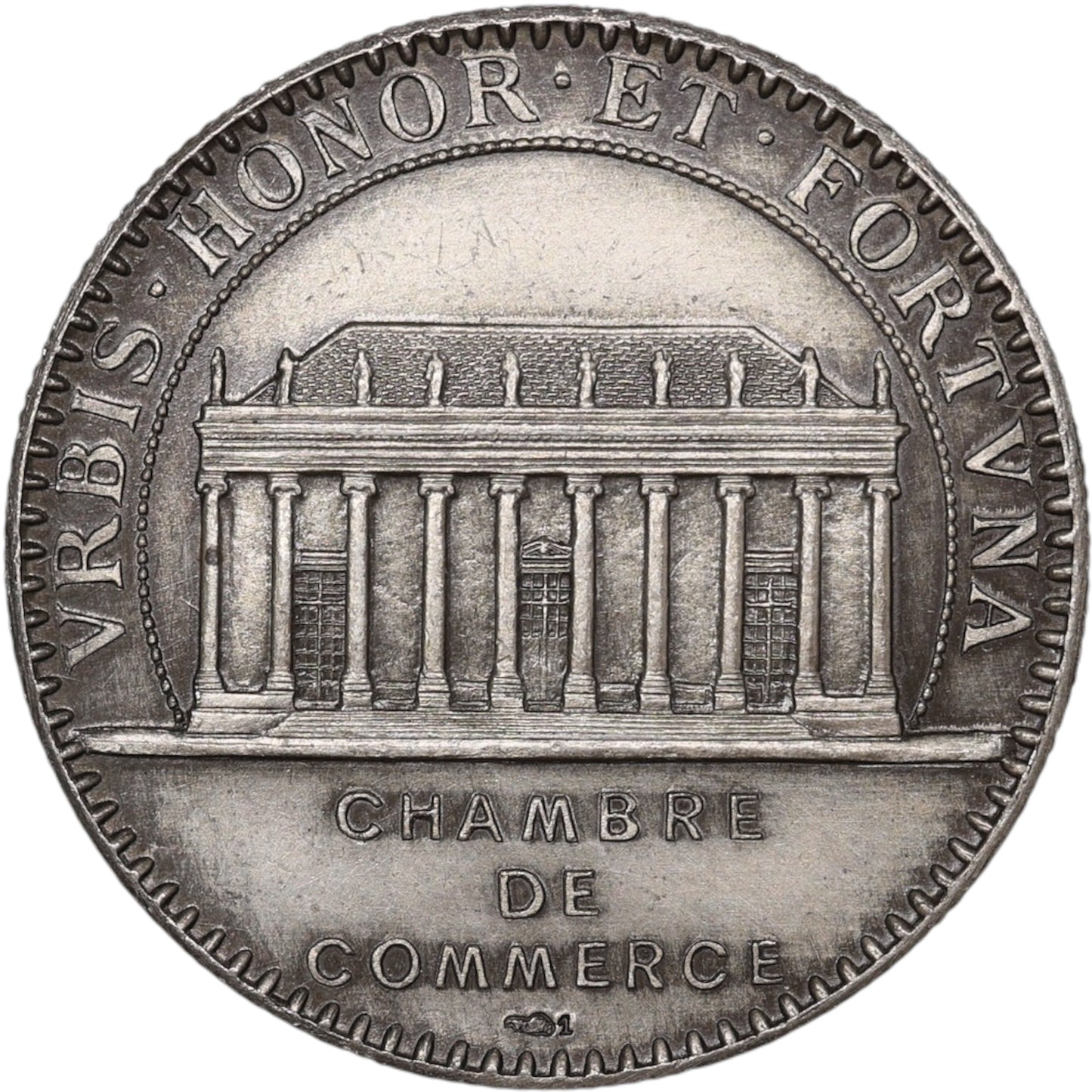 Jeton Chambre de commerce de Nantes Argent 14.58 gr 32 mm