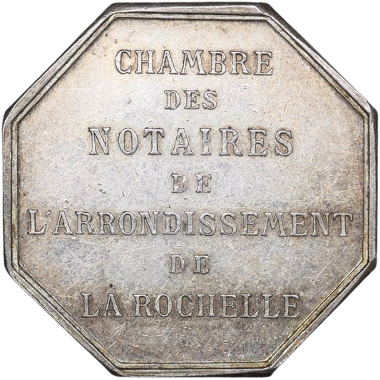 Ficha Cámara de Notarios La Rochelle Plata 14,19 gr 31 mm