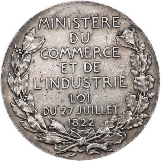 Comité de Expertos en Fichas Ministerio de Comercio e Industria 1822 Plata 15,09 gr 33mm