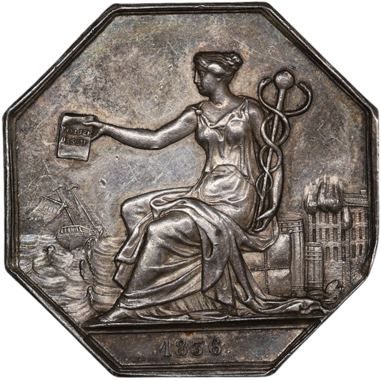 Ficha La compañía de seguros de indemnización de Caque Plata 18,95 gr 35 mm