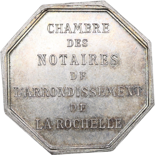Ficha Cámara de Notarios La Rochelle Plata 14,52 gr 31 mm SUP