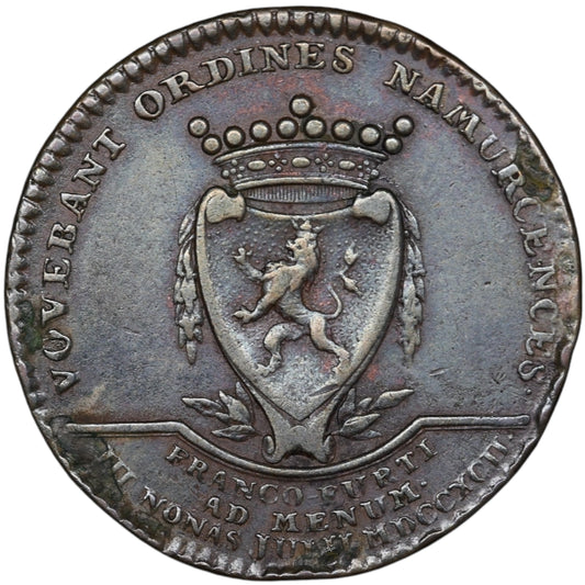 Ficha Países Bajos Austriacos Namur François II 11,65 gr 33 mm