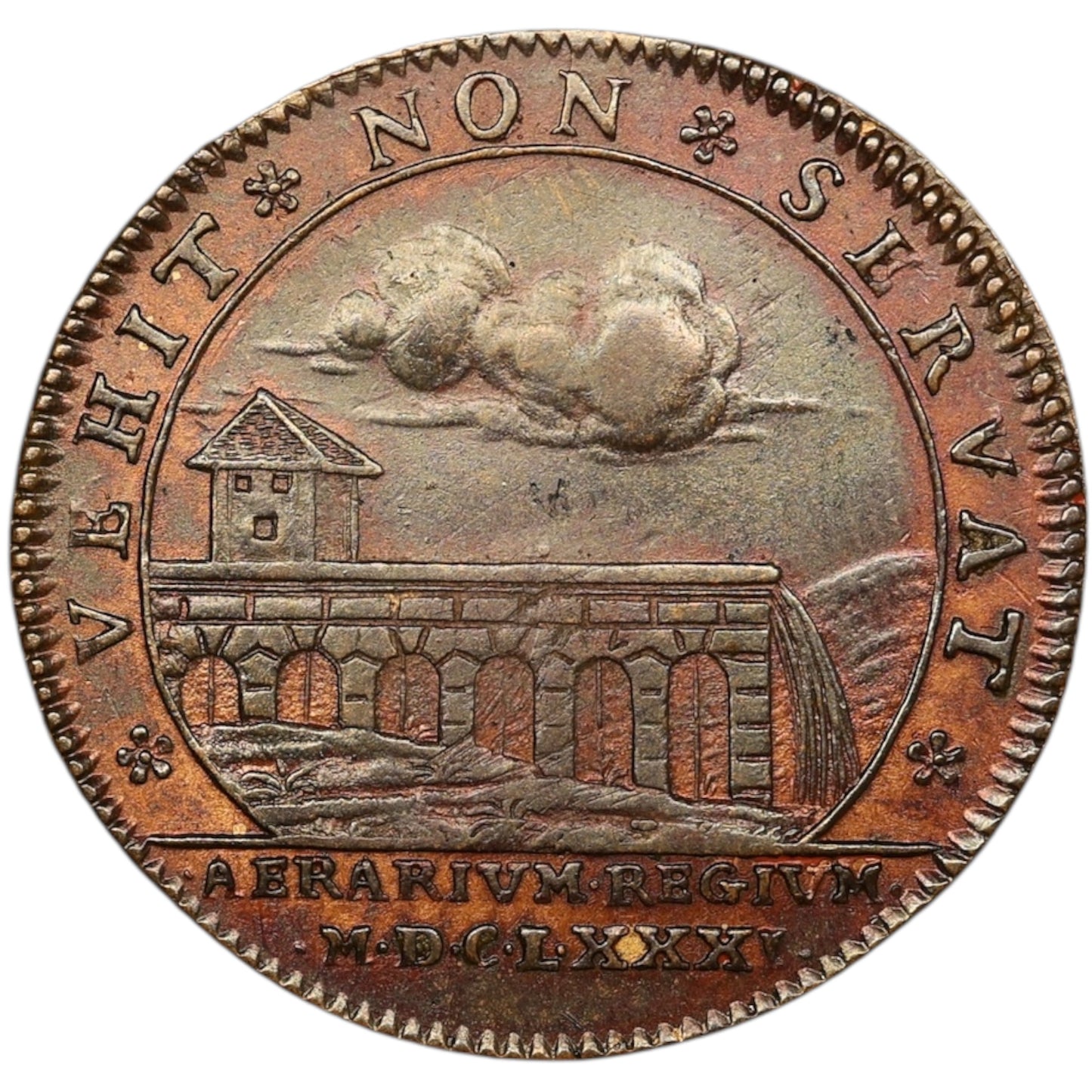 Jeton Louis XIV (1643-1715) Trésor royal 1681 Aqueduc 6.93 gr