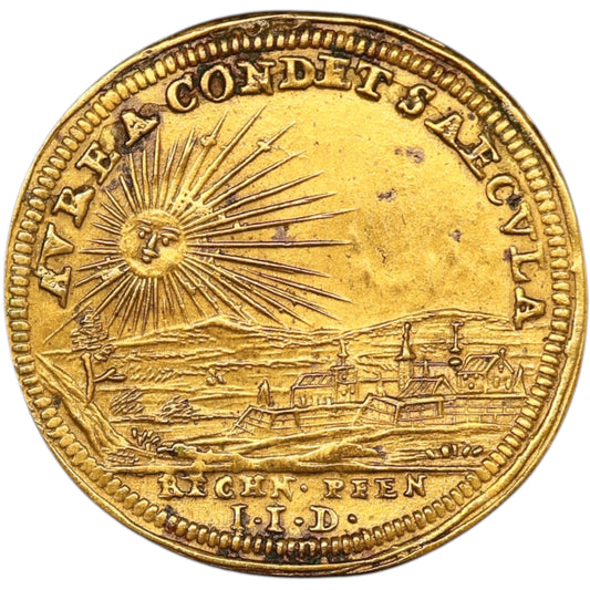 Jeton Nuremberg Louis XV (1715-1774) Aurea Condet Saeculat 2.04 gr