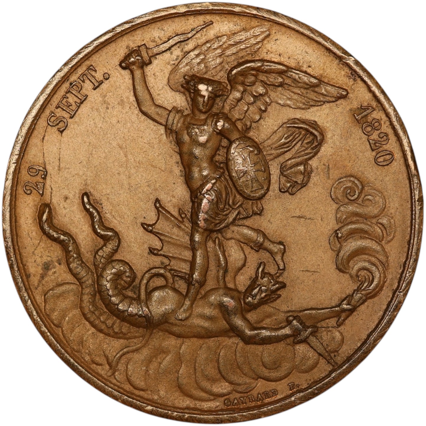 Médaille Naissance Duc de Bordeaux Comte de Chambord 29 septembre 1820 Bronze 30.79 gr