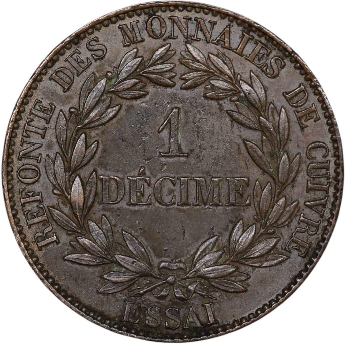 Ensayo Luis Felipe I 1840 Refundición de monedas de cobre 14,86 gr