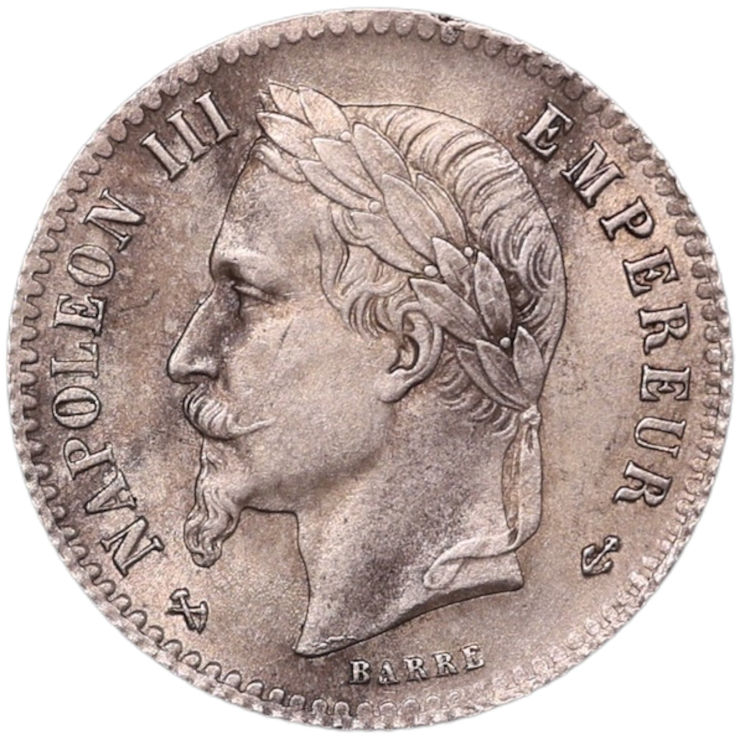 Napoléon III (1852-1870) 50 centimes 1866 K Bordeaux Tête laurée argent 2.49 gr