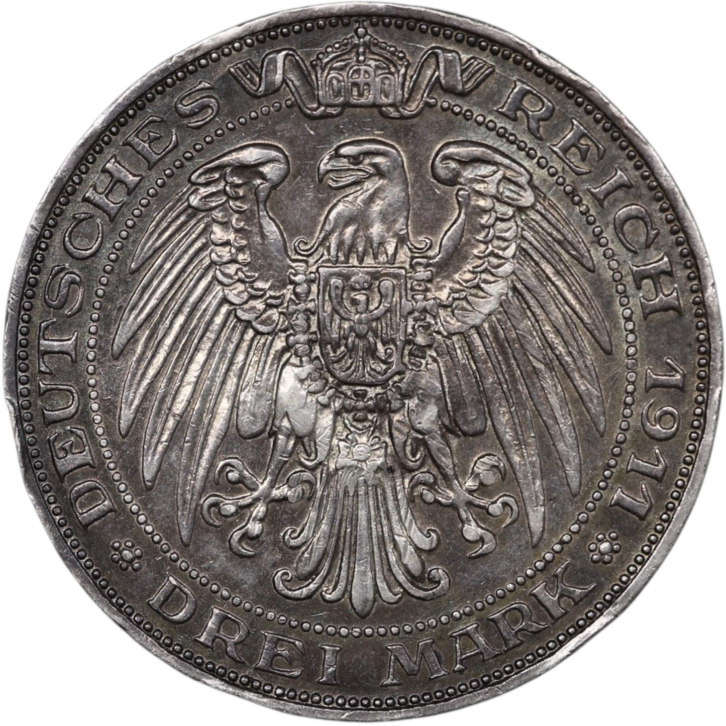 Allemagne Prusse 3 Mark 1911 A Berlin Université de Breslau Argent 33 mm 16.6 gr