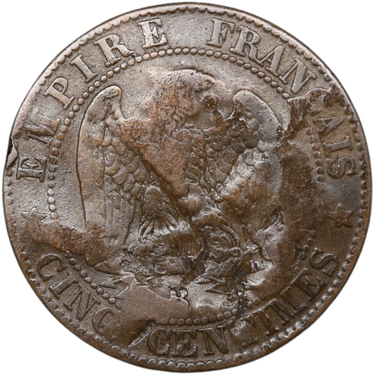 Napoleón III (1852-1870) 5 céntimos 1856 satírico