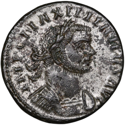Maximiano Hércules (285-310) Follis Genio Populi Romani Lyon (LP) R3 11,22 gr 25 mm