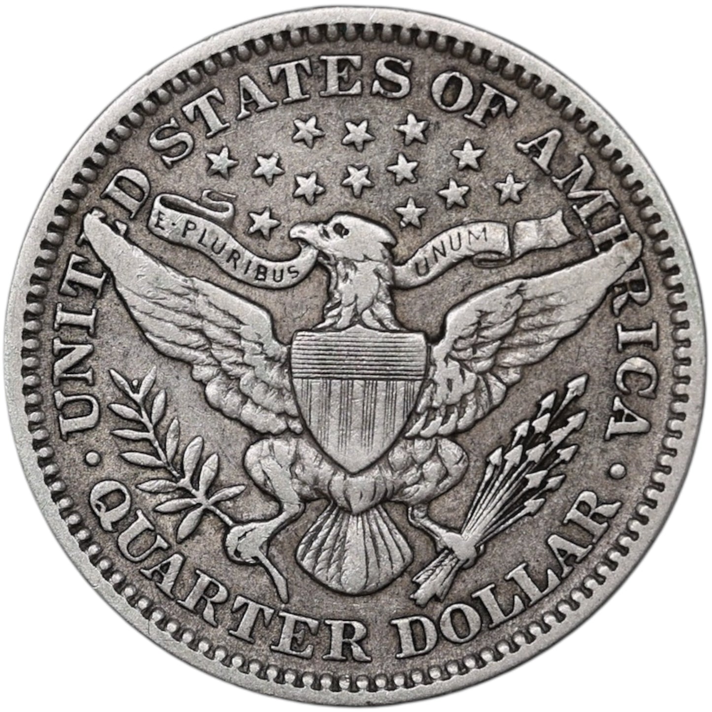 Cuarto de Dólar USA 1912 Plata 6.15 gr