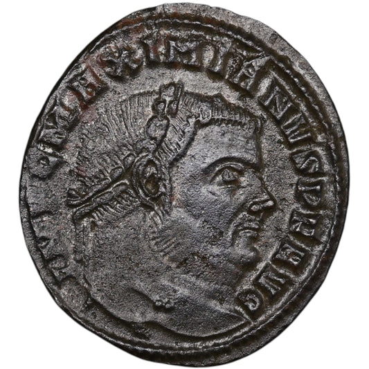 Maximiano Hércules (285-310) Follis CONSERVATORES VRB SVAE Ticinum 5,44 gr