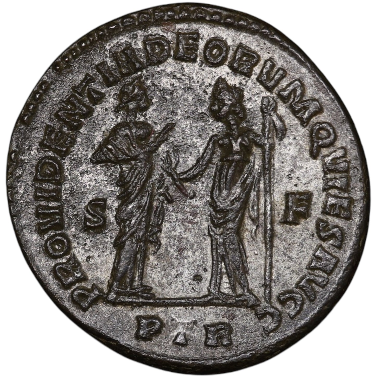 Maximiano Hércules (285-310) Follis PROVIDENTIA DEORVM QVIES AVGG Pruebas 9.08 gr