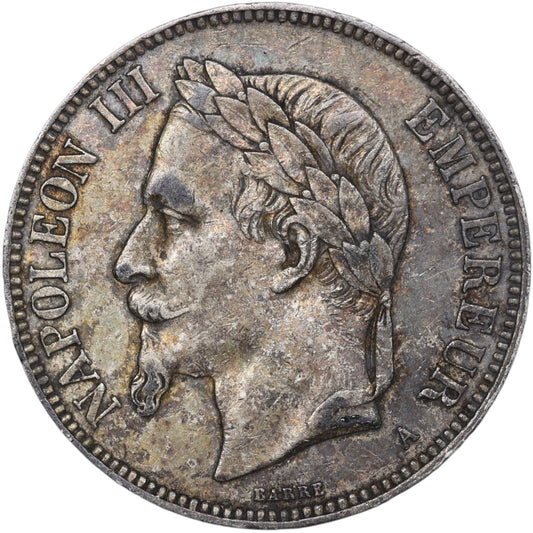Napoléon III (1852-1870) 5 Francs 1870 A Paris Argent 24.99 Gr