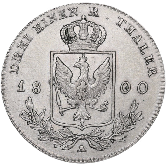Allemagne Prusse Friedrich Wilhelm III 1/3 Reichsthaler 1800 Berlin Argent
