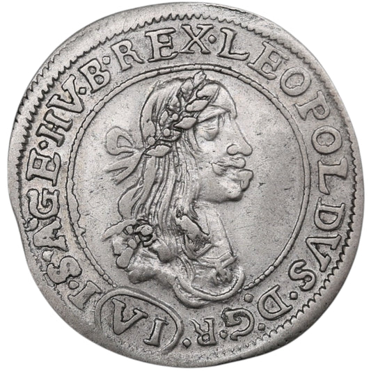 Hongrie Léopold Ier 6 Krajczar Argent 3.64 gr