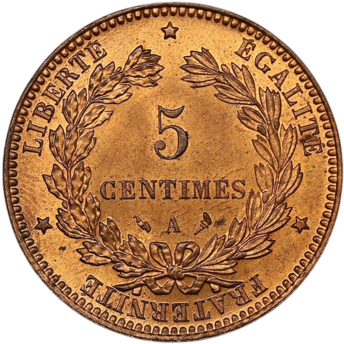 Cérès 5 Centimes 1897 A Paris Bronze - 5.00 gr - G. 157a