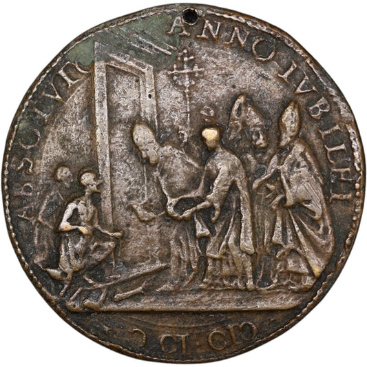 Medalla Vaticano y Estados Pontificios Clemens VIII (1592-1605) Absotvto Anno Ivbilei 37 mm 24,58 gr
