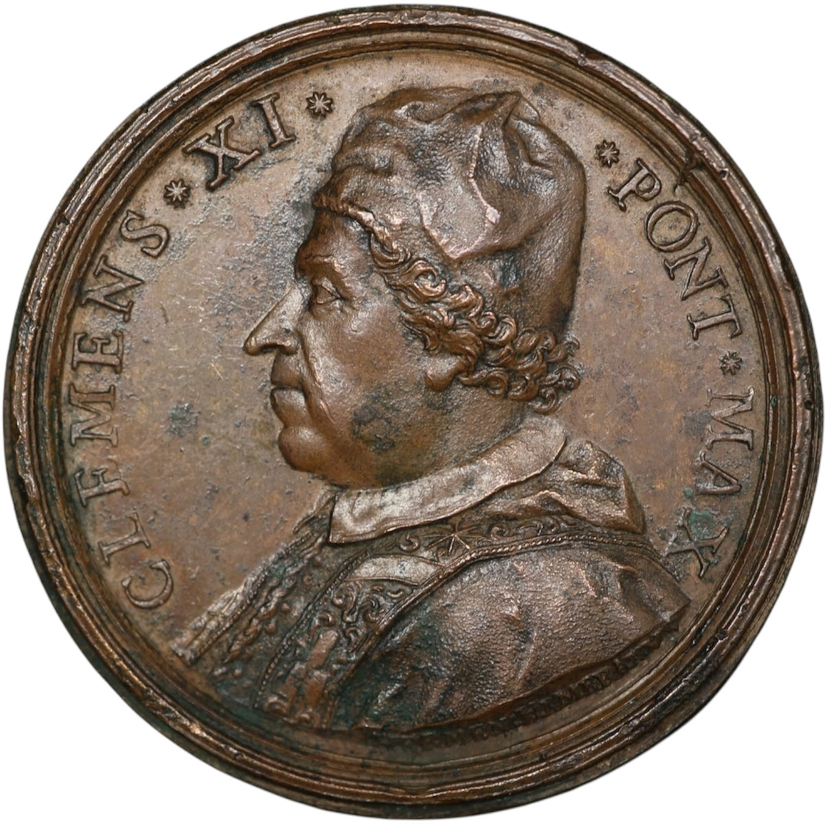 Medalla Vaticano y Estados Pontificios Clemente XI (1700-1721) Translazione delle Spoglie di San Leone Magno 1715 44 mm 31,15 gr