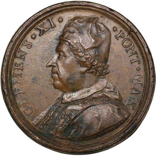 Medalla Vaticano y Estados Pontificios Clemente XI (1700-1721) Translazione delle Spoglie di San Leone Magno 1715 44 mm 31,15 gr
