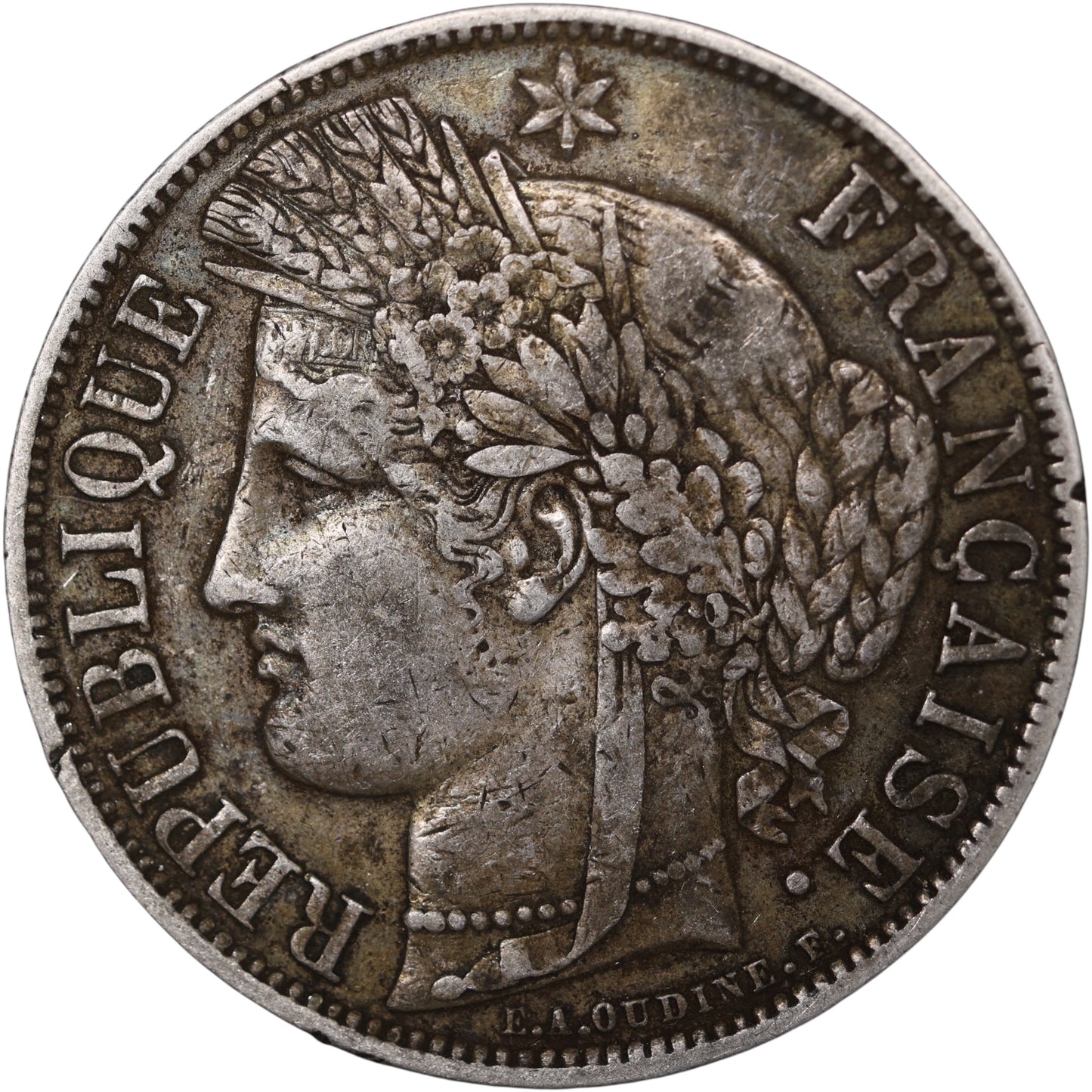 Troisième République (1871-1840) 5 Francs Argent 1870 A Paris Cérès avec légende 24.78 gr