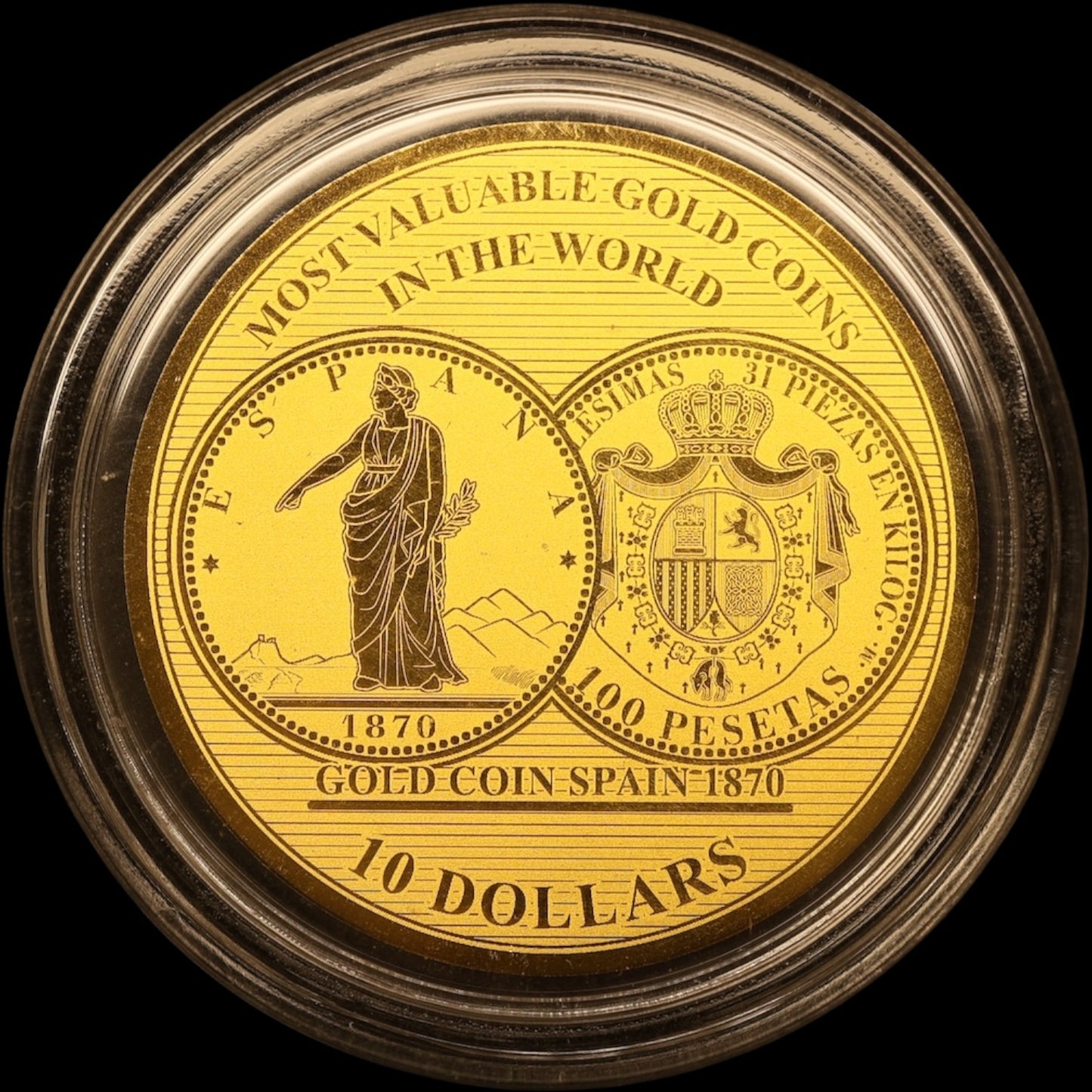Coffret Îles Salomon 2019 7 pièces de 10 Dollars 1/100ème Once Or .999 BE