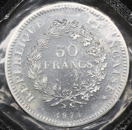 Hercule 50 Francs 1974 Argent issue du coffret FDC