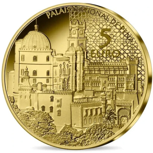 Monnaie de Paris 5 Euros Or 2023 BE Palais National de la Pena 0,5 gr Dans son coffret