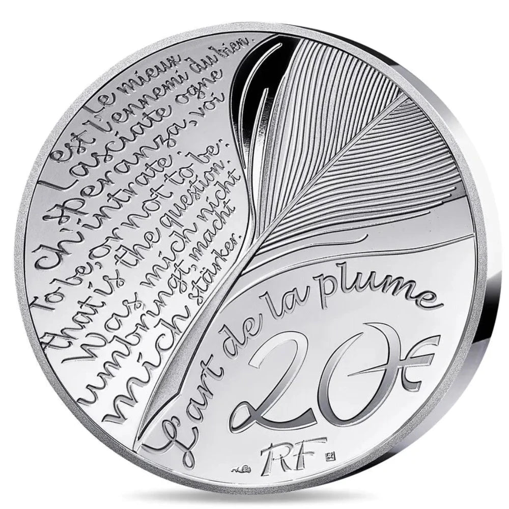 Monnaie de Paris 20 Euros 2024 BE L'Art de la Plume Alexandre Dumas Argent 1 oz Dans son coffret