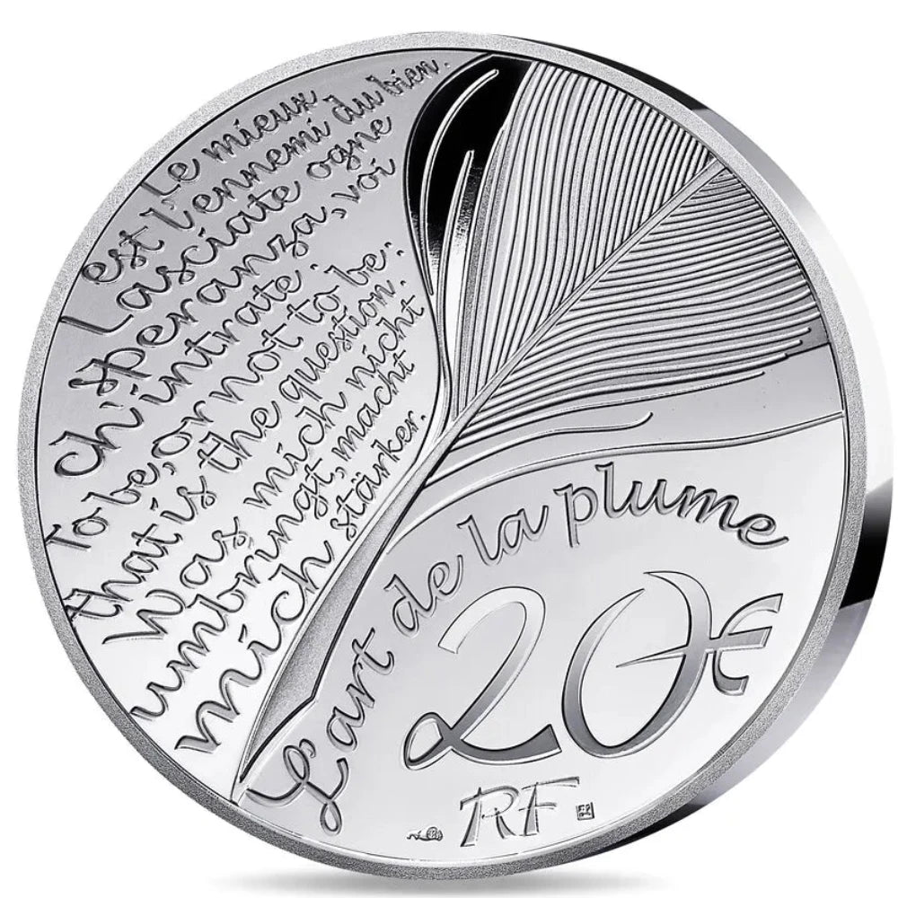 Monnaie de Paris 20 Euros 2024 BE L'Art de la Plume Luís Vaz de Camoes Argent 1 oz Dans son coffret