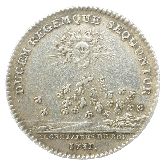 Jeton Louis XV (1715-1774) Secrétaire du roi 1731 Argent 7,61 gr 30 mm