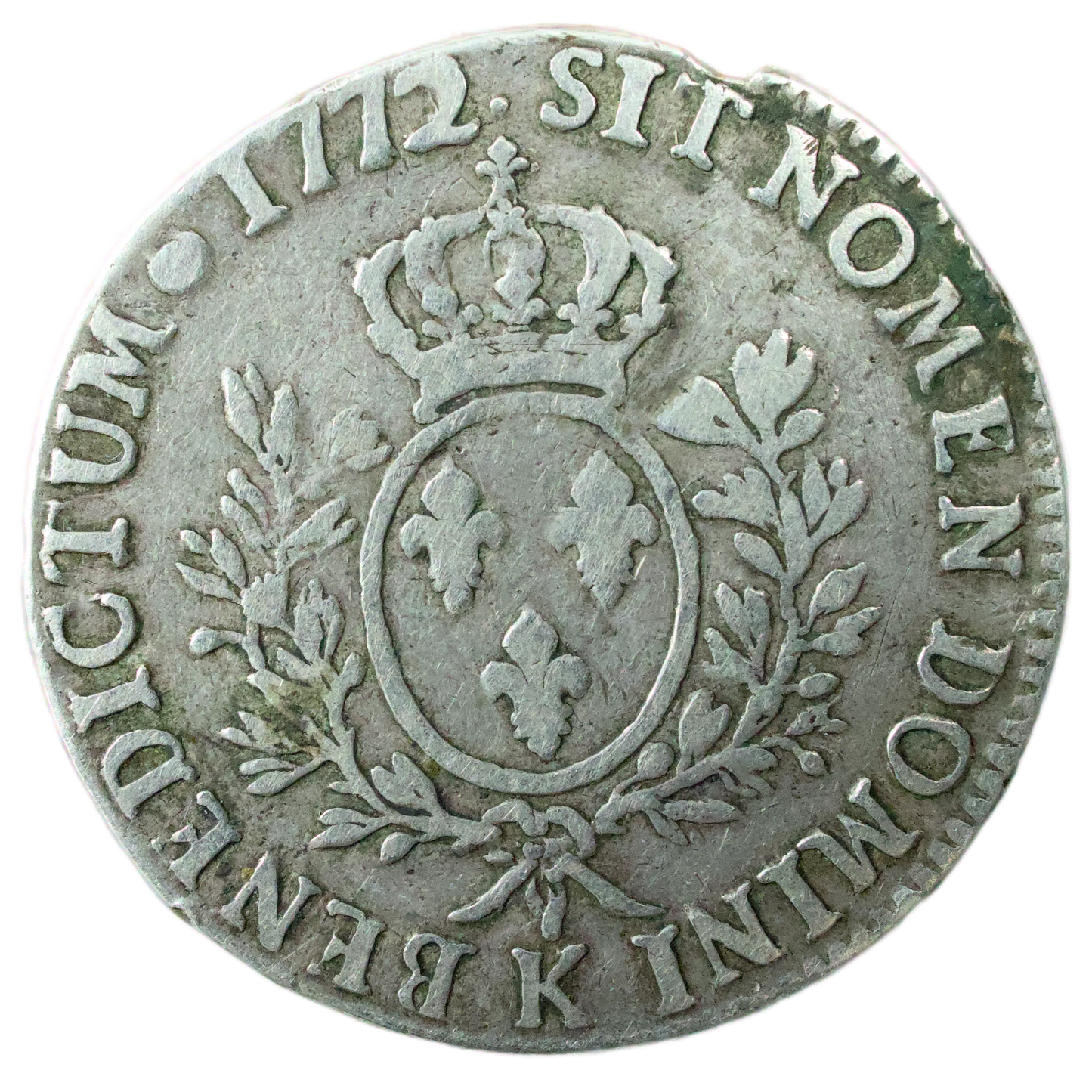 Louis XV (1715-1774) Écu à la vieille tête 1772 K Bordeaux 28.50 gr