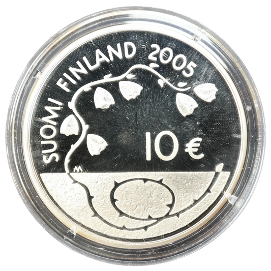 Suomi Finlande 10 euros 2005 Argent 60 années de paix 25,50 gr BE