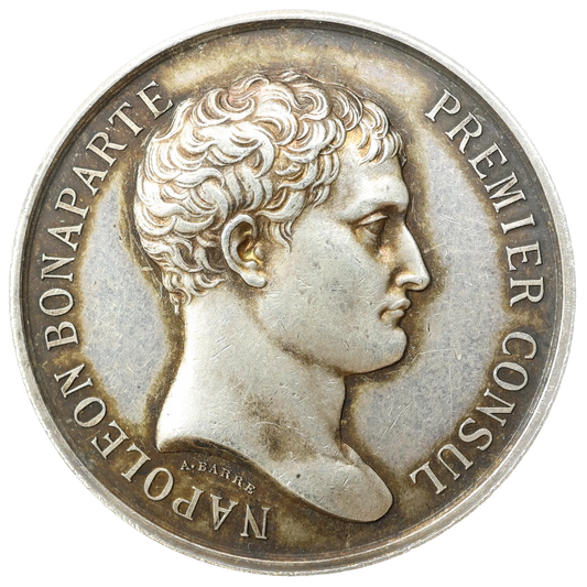 Jeton Napoléon Bonaparte Premier Consul Comité des Notaires 1840 - Argent 13.39 gr