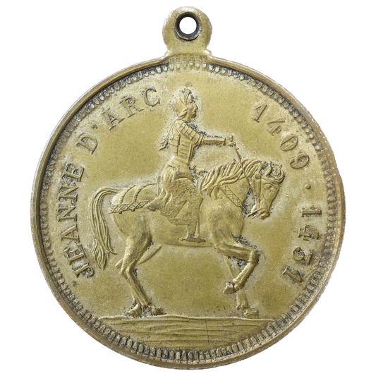 Jeton médaille Jeanne d'Arc 1409-1431 écusson Cuivre 10.61 gr