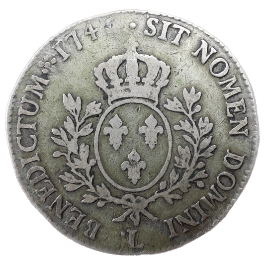 Louis XV (1715-1774) Écu au bandeau 1746 L Bayonne Argent 28.49 gr