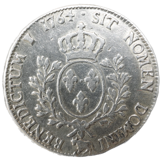 Louis XV (1715-1774) Écu au bandeau 1764 Vaquette Pau Argent 28.56 gr