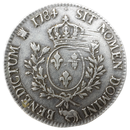 Louis XVI (1774-1792) Écu aux branches d'olivier 1784 Vaquette Pau Argent 29.14 gr