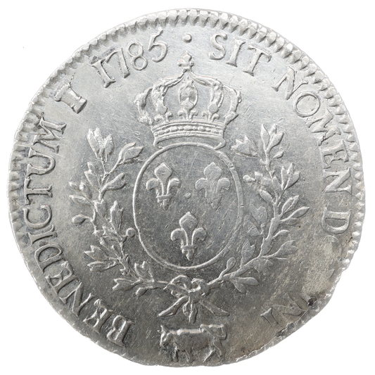 Louis XVI (1774-1792) Écu aux branches d'olivier 1785 Vaquette Pau Argent 28.97 gr