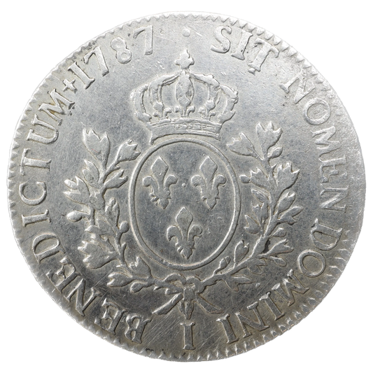 Louis XVI (1774-1792) Écu aux branches d'olivier 1787 I Limoges Argent 29.16 gr