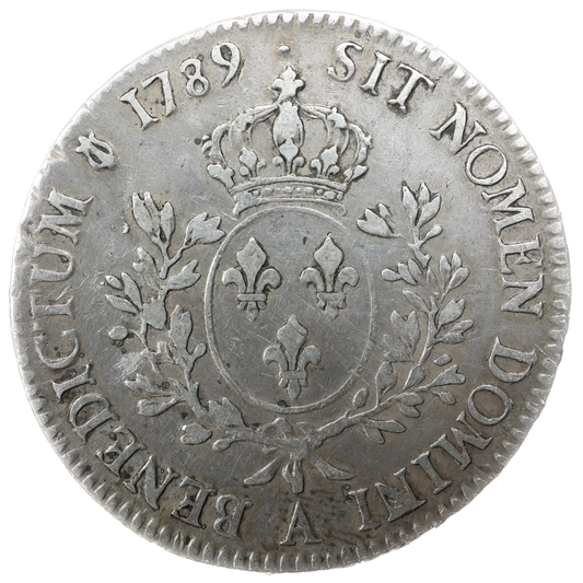 Louis XVI (1774-1792) Écu aux branches d'olivier 1789 A Paris Argent 29.20 gr