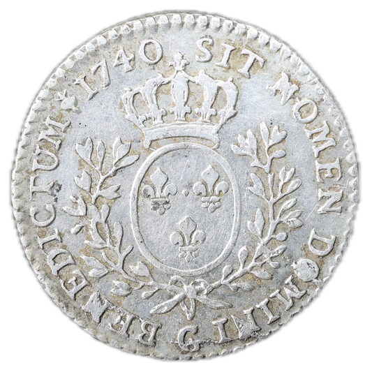 Louis XV (1715-1774) 1/10 ème écu au bandeau 1740 G Poitiers 2.86 gr