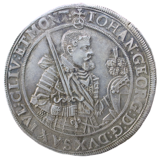 🇩🇪 Allemagne Duché de Saxe Johann George I (1615-1656) Thaler 1618 Dresde 28.92 gr
