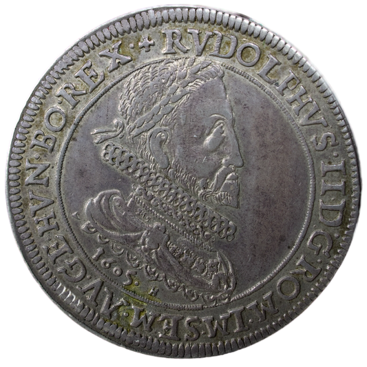 Haute Alsace 🥨 Rodolphe II (1595-1612) Thaler du Landgraviat 1605 Ensisheim 28.37 gr