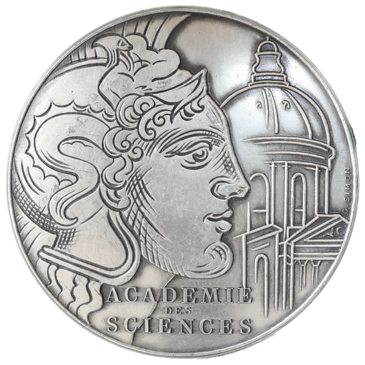 Médaille Académie des sciences 1666 Troisième centenaire 1966 argent 192,12 gr Par G. Simon
