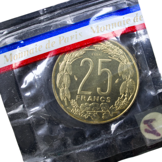 Monnaie de Paris ESSAI 25 Francs 1975 Banque des états de l'Afrique centrale 8 gr