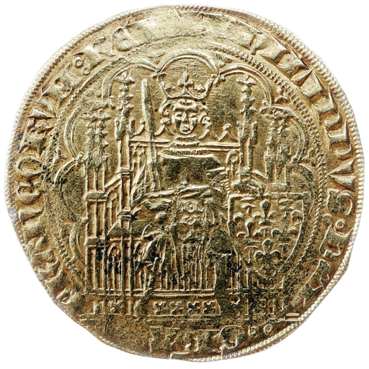 Philippe VI (1328-1350) Ecu d'or à la chaise 6ème émission (6 mai 1349) 4.50 gr